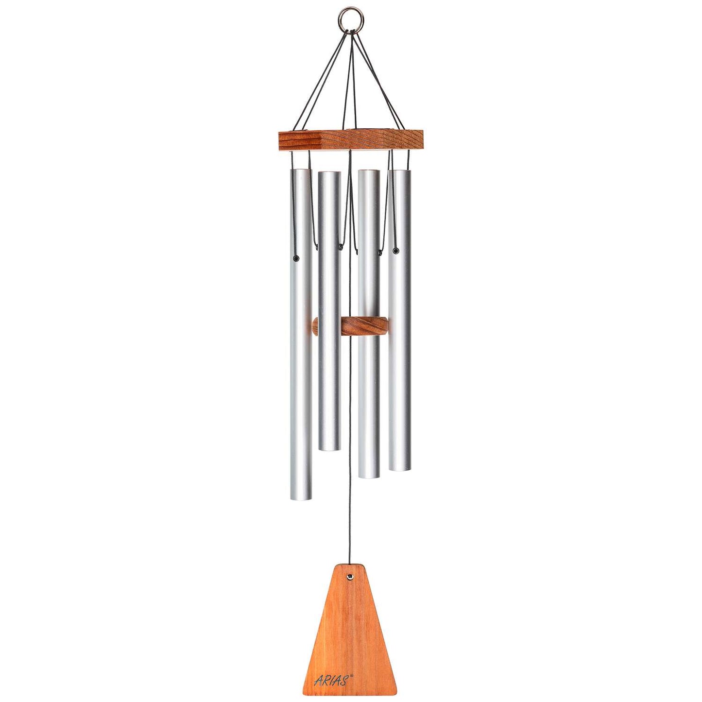 Wind River Arias Silver Aluminum/Wood 27 In. Wind Chime