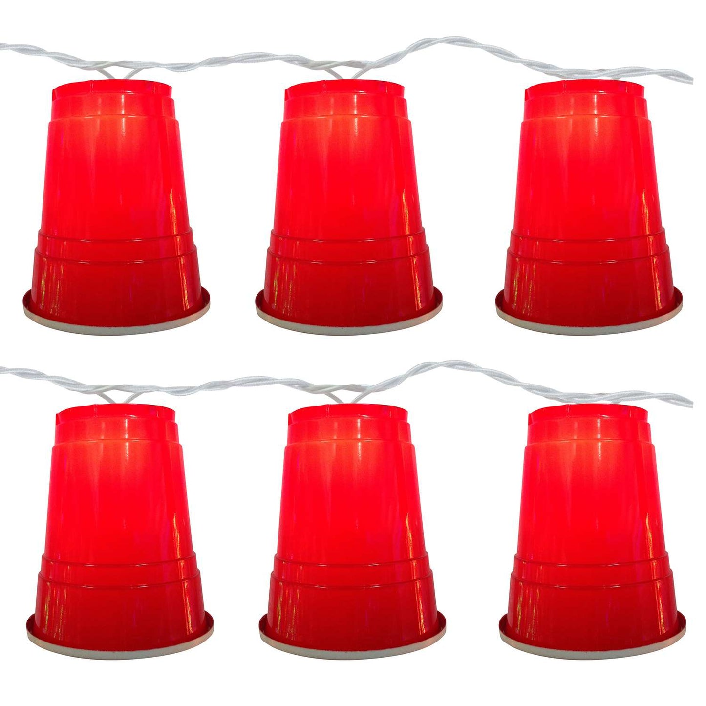 Brite Star Incandescent Party Cup String Light Set Red 10 Lights