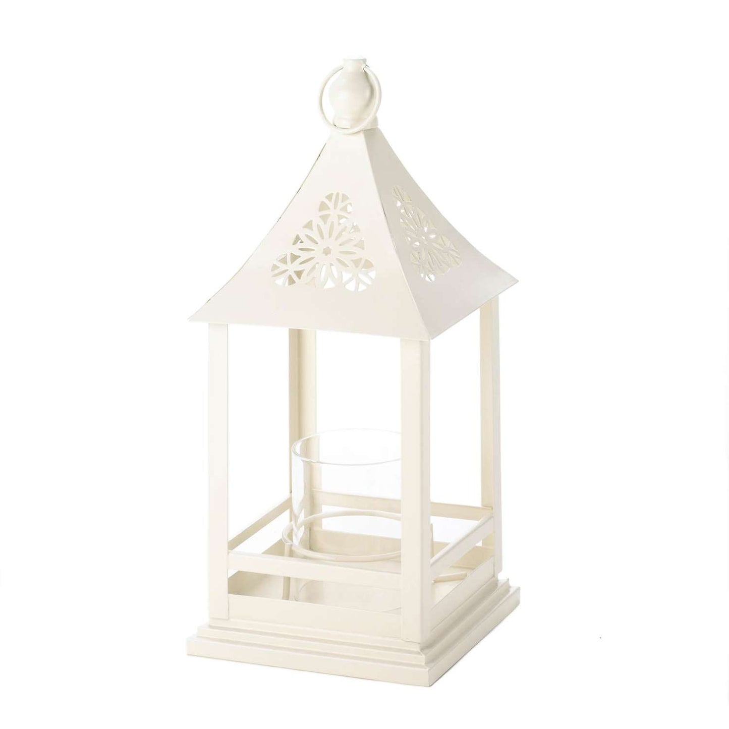 Gallery Of Light Belfort Glass/Metal Lantern White