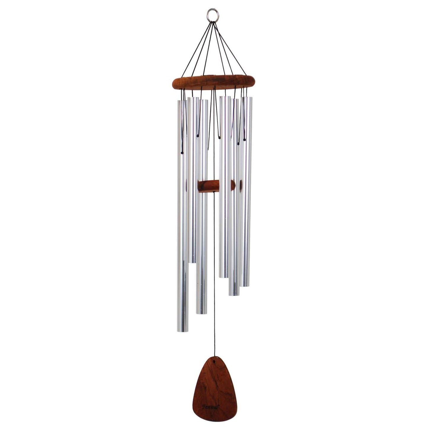 Festival Silver Aluminum/Wood 36 In. Wind Chime