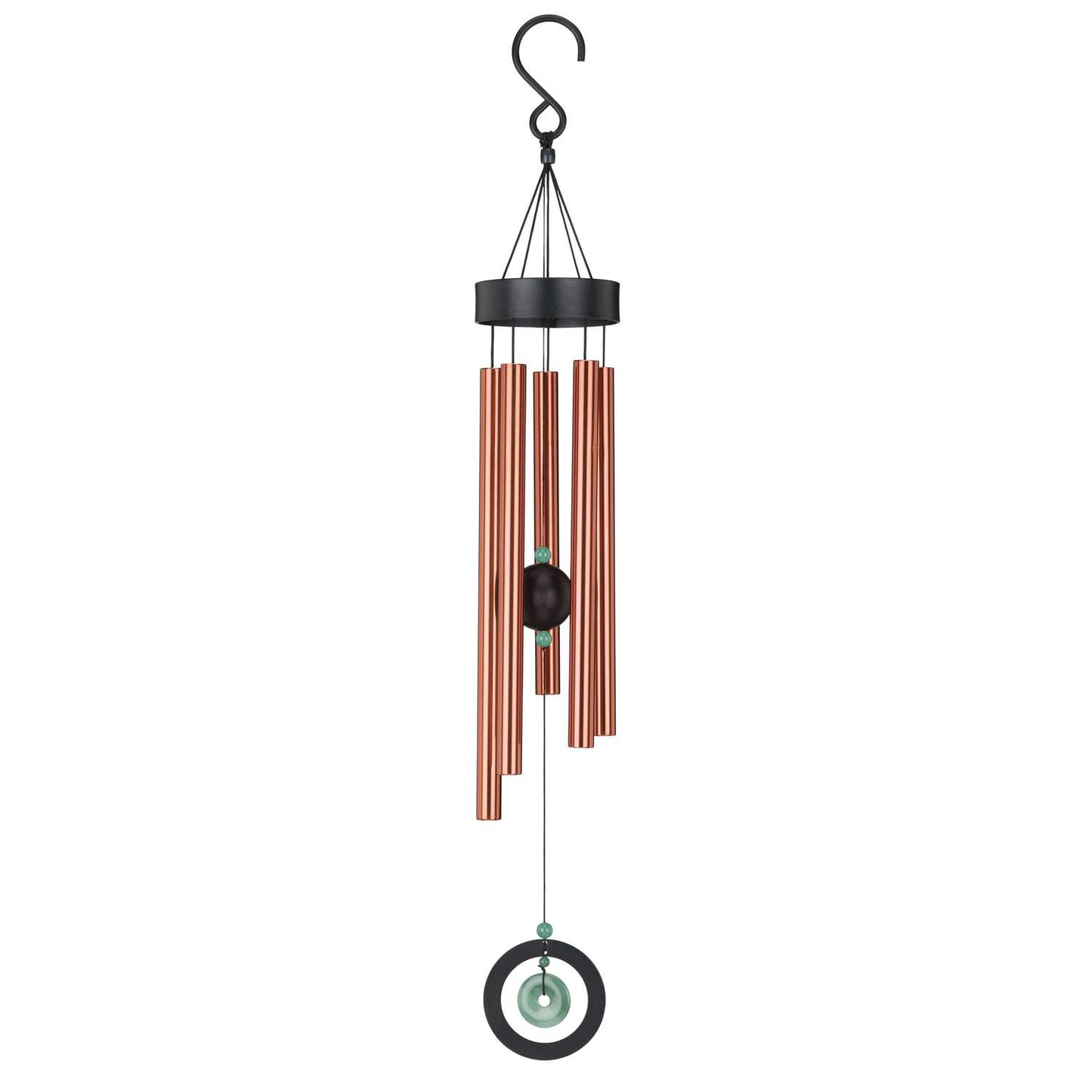 Regal Art & Gift Black Metal 32 In. Healing Stone Wind Chime