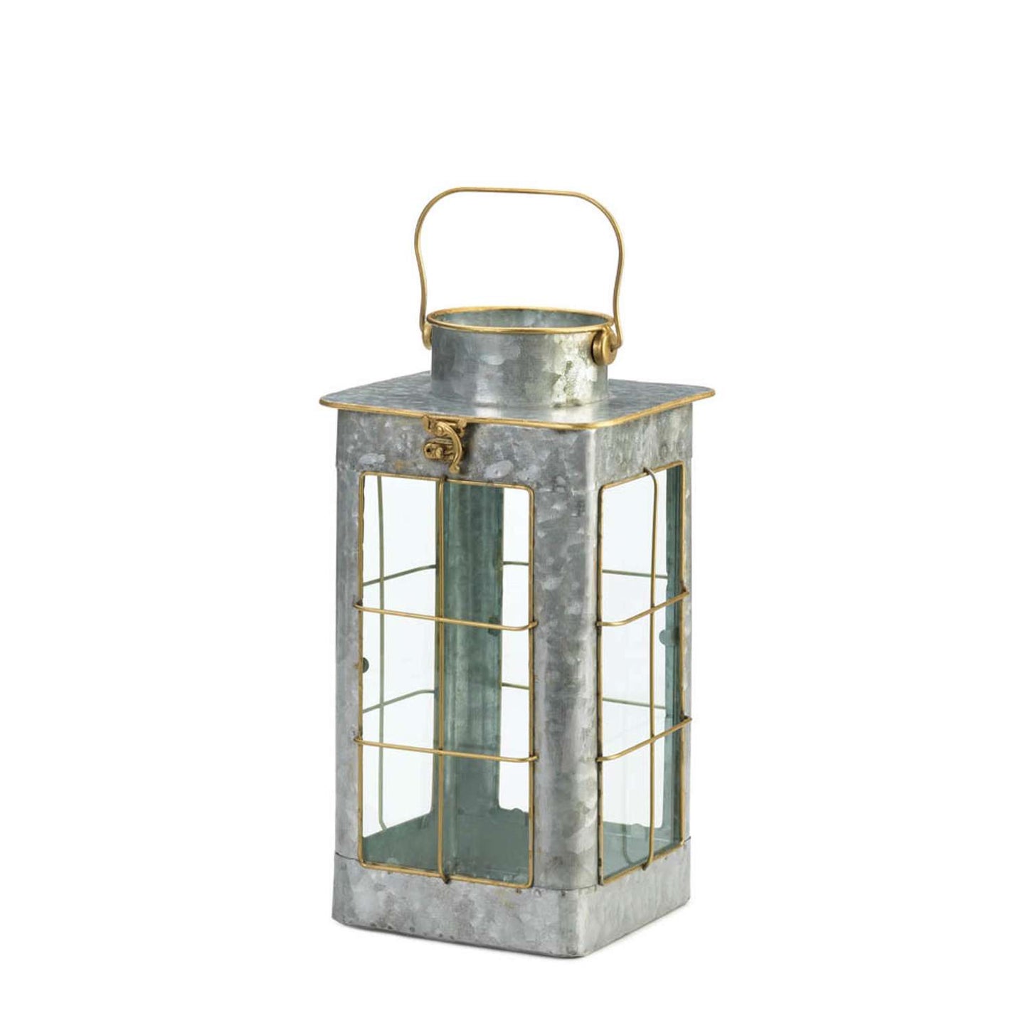 Zingz & Thingz 14.25 In. Metal Farmhouse Lantern Silver