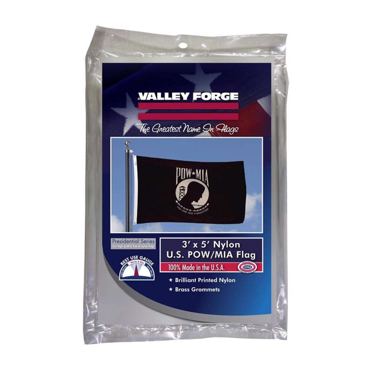 Valley Forge Pow-Mia Military Flag 3 Ft. W X 5 Ft. L