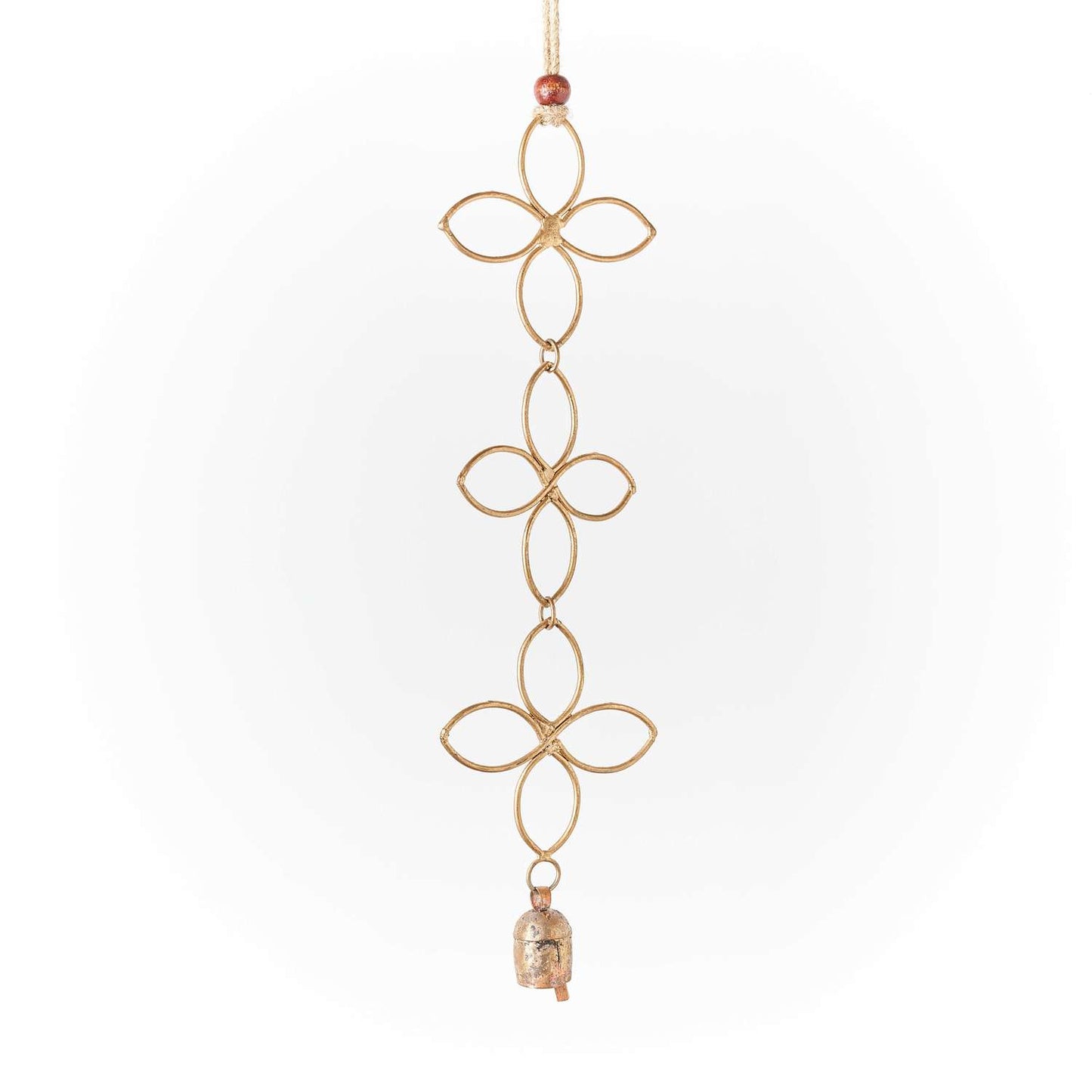 Matr Boomie Air Element Copper Vein Metal/Wood 13 In. Quatefoil Cascade Bell Chimes