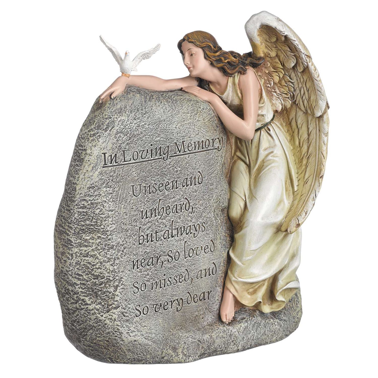 Roman Joseph's Studio Resin Multi-color 11.25 In. Memorial Garden Angel Statue