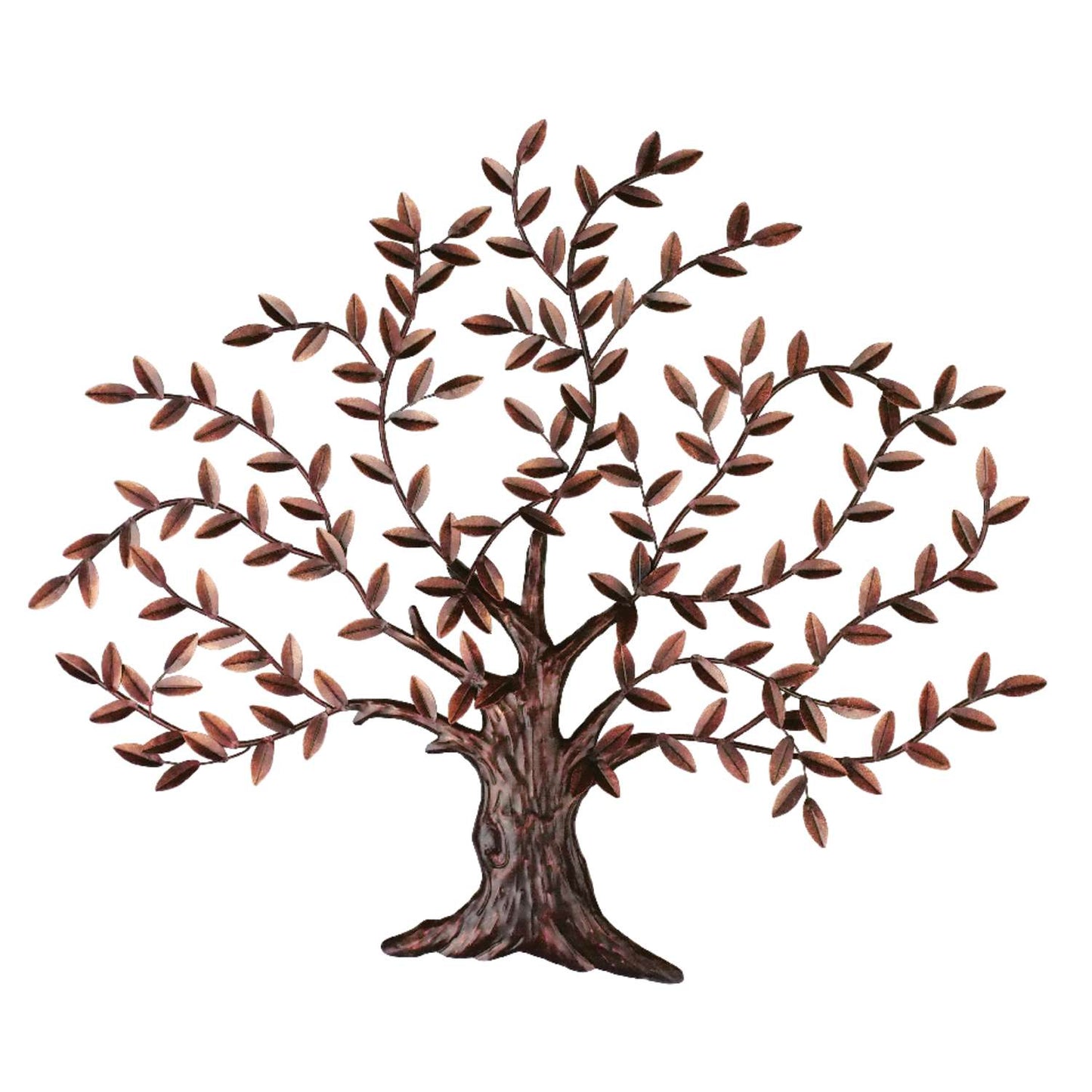 Living Accents 30 In. H X 25 In. W X 2 In. L Brown Steel Tree Wall Plaque