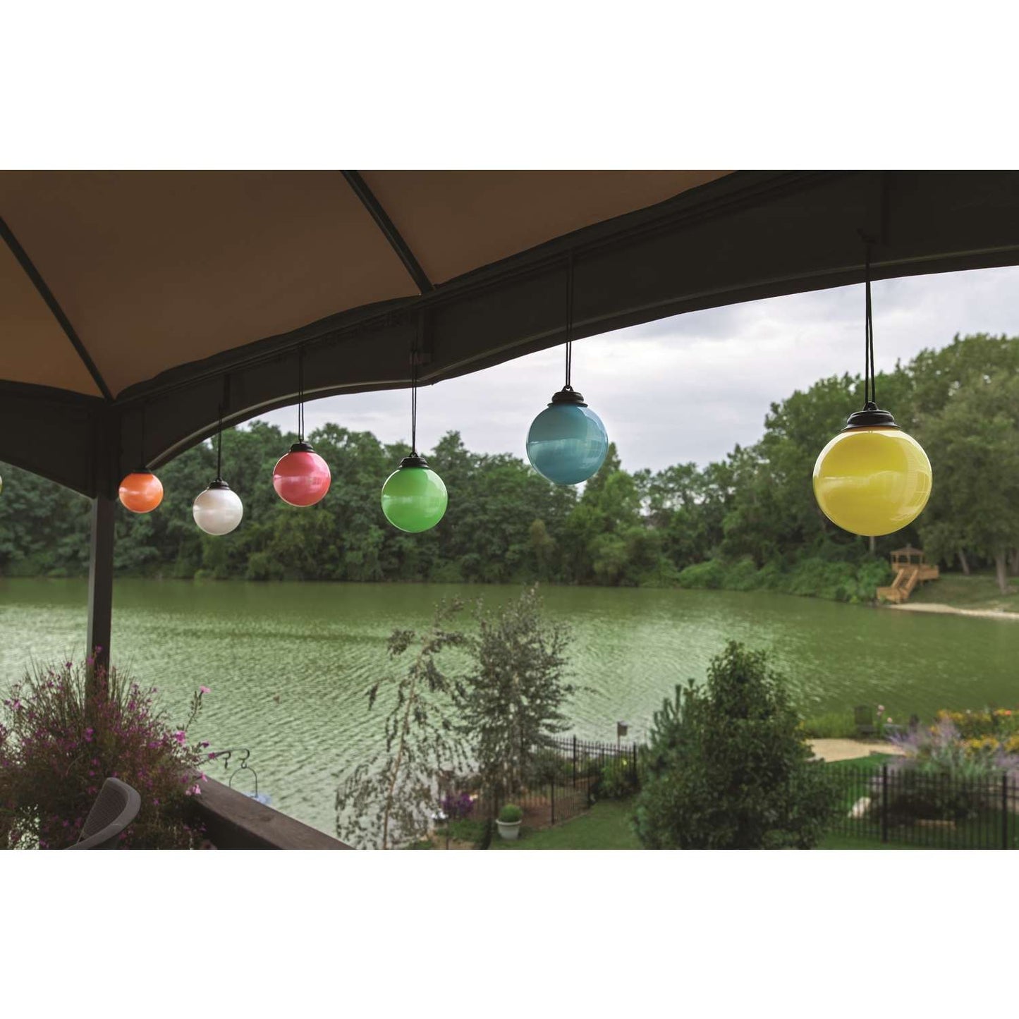 Xodus Innovations Yellow Plastic 6.25 In. H Patio Globe Outdoor Decoration