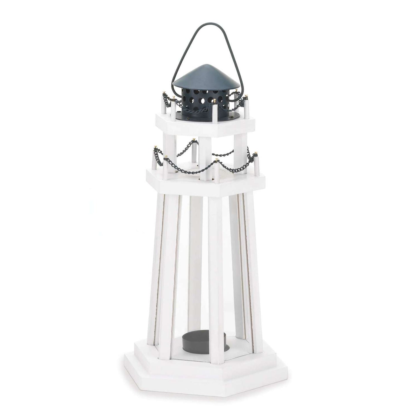 Gallery Of Light Lighthouse 12.25 In. Wood Lantern White