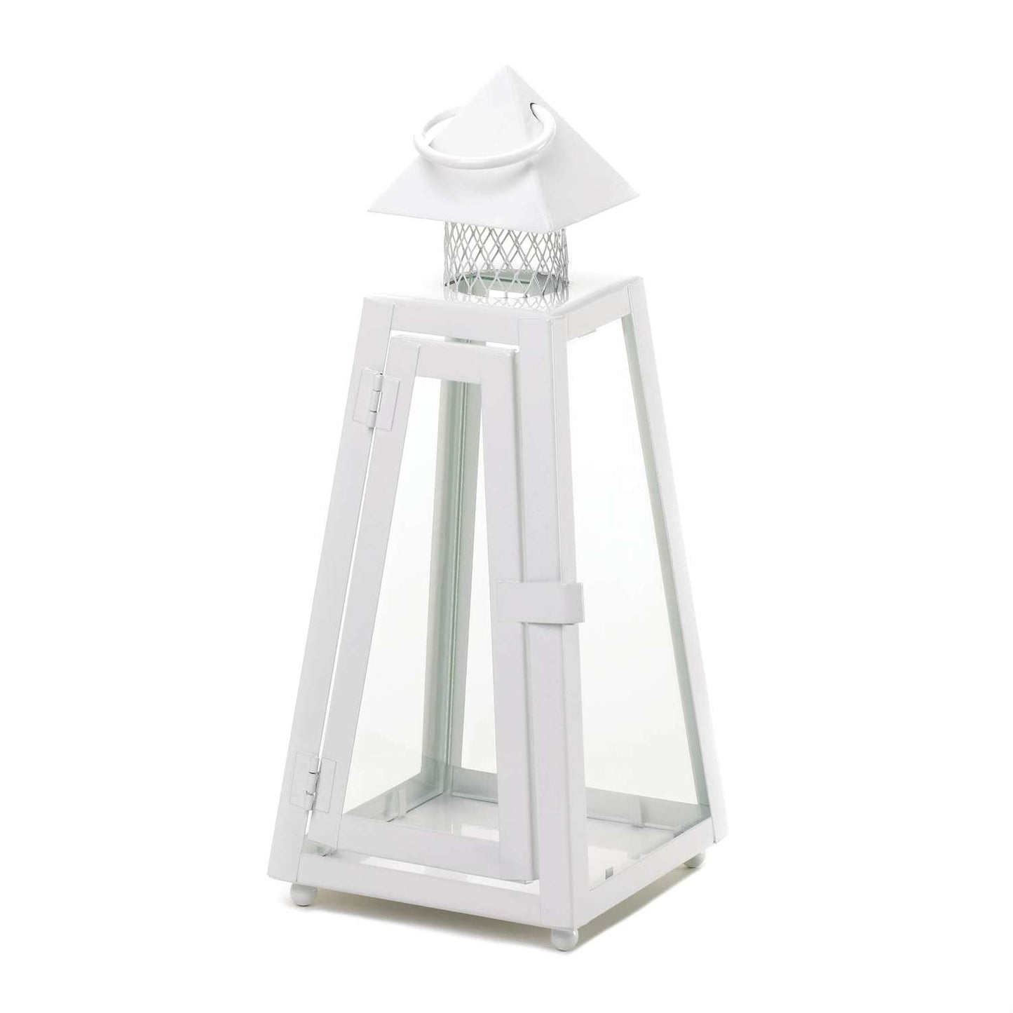 Gallery Of Light Coastal Glass/Metal Lantern White
