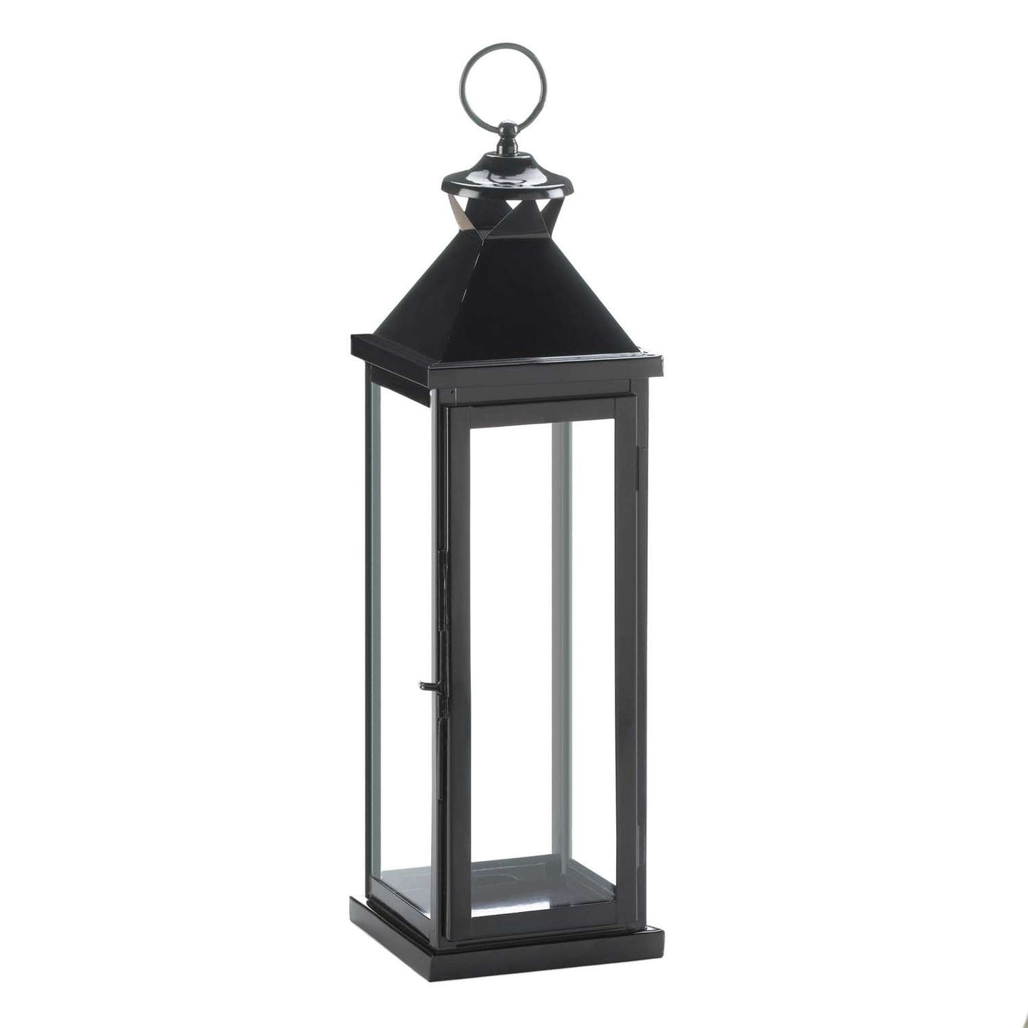 Zingz & Thingz 20.5 In. Iron Lantern Black