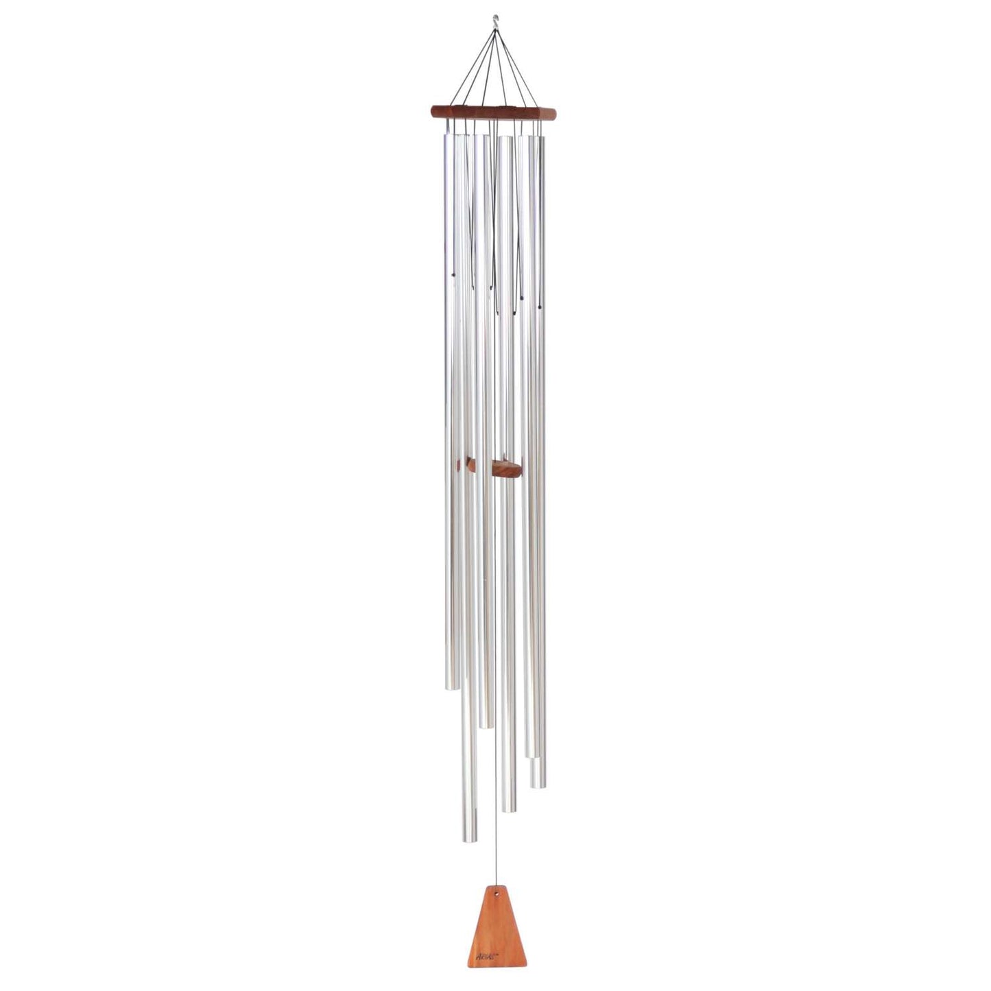 Arias Silver Aluminum/Wood 58 In. Wind Chime