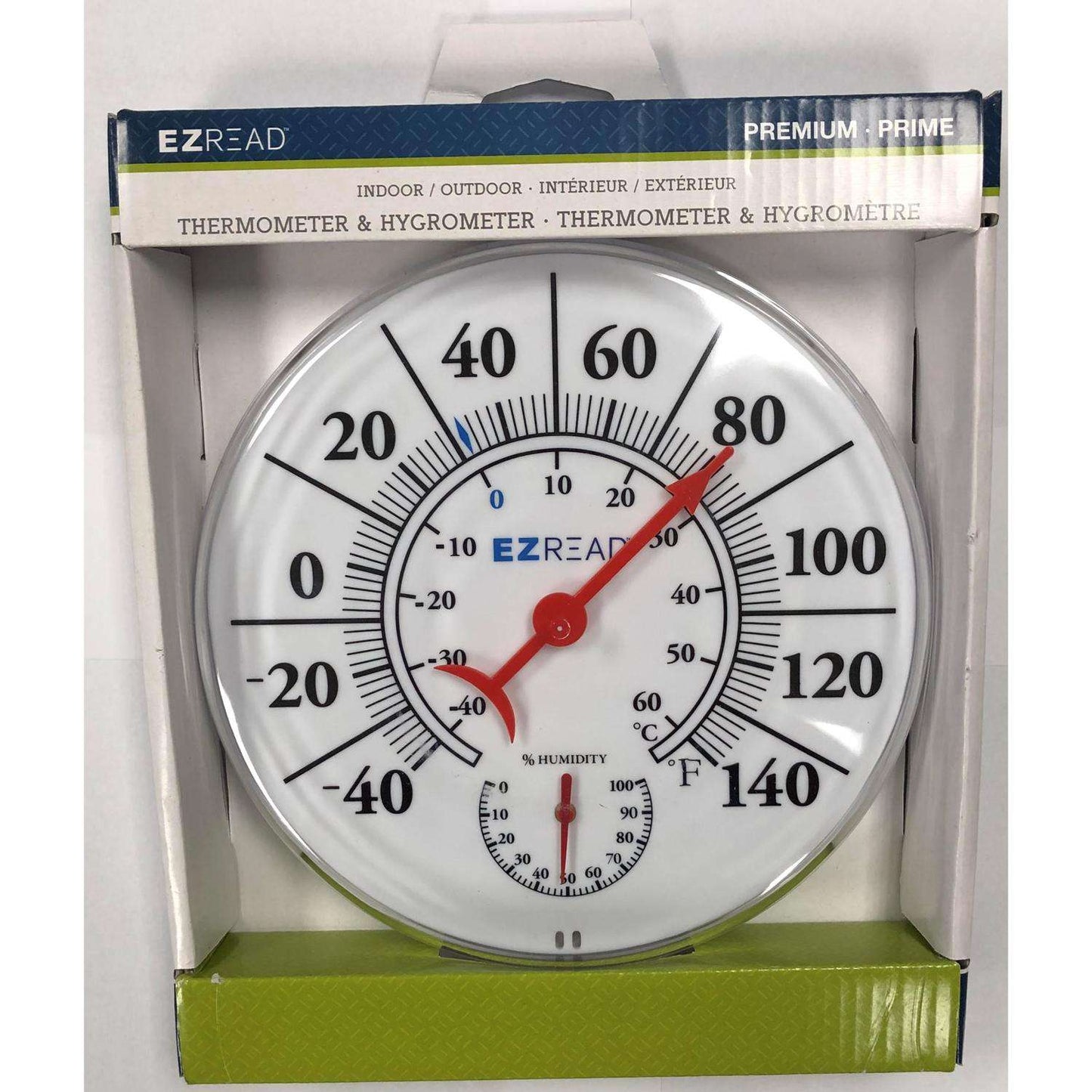Headwind EZRead Hygrometer/Thermometer Plastic White 8 In.