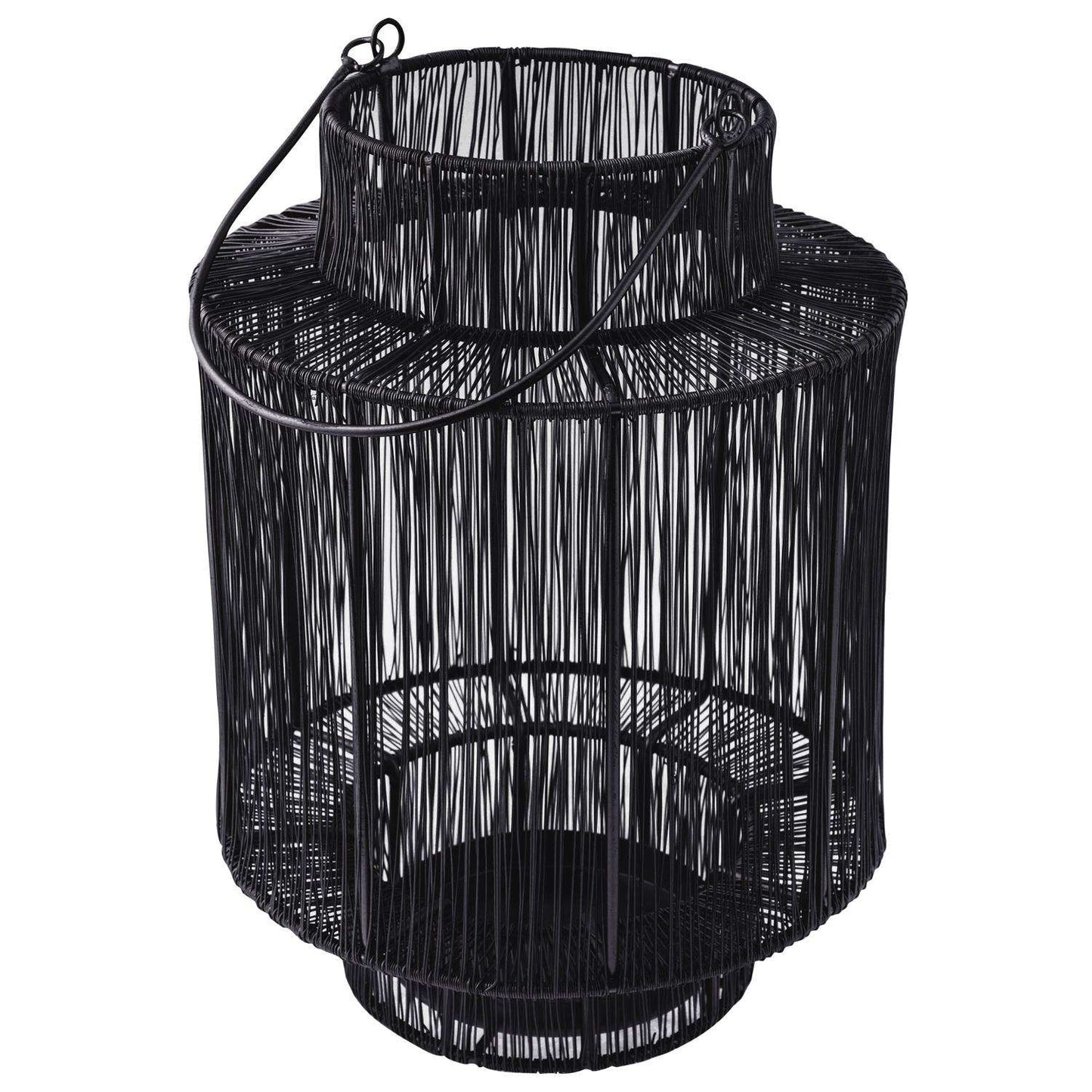 Karma Gifts 11.42 In. Cylinder Wire Lantern Black