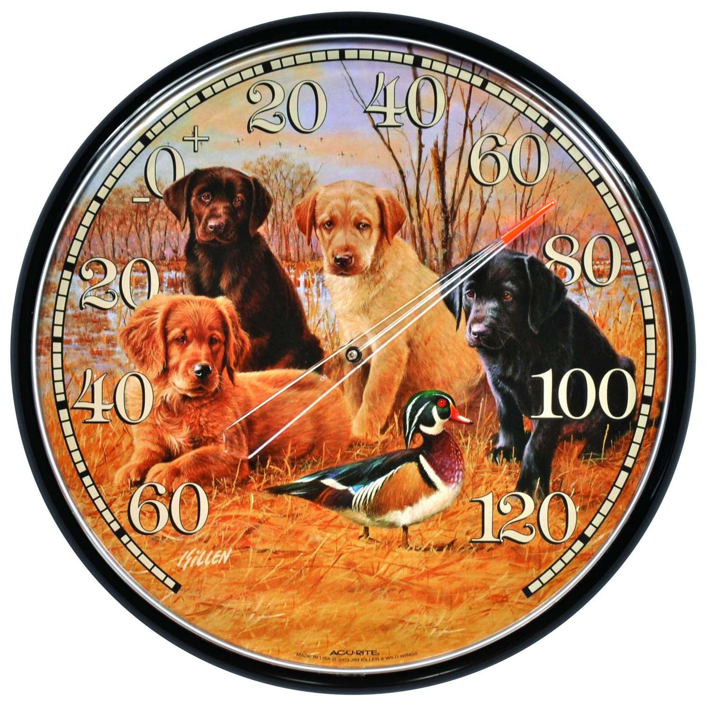AcuRite Labrador Pups Thermometer Plastic Multicolored