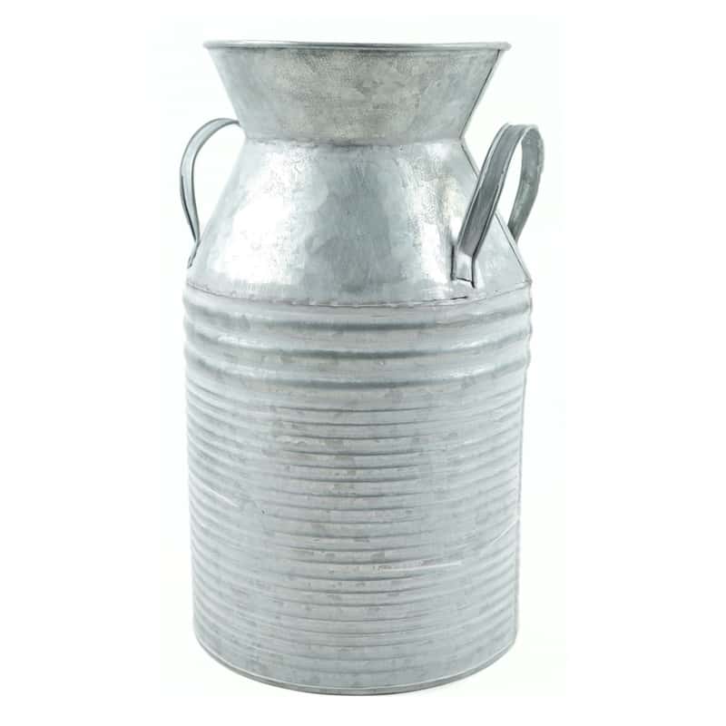 Touch Of Nature Silver Tin 12 In. H Milk Can Plant Holder