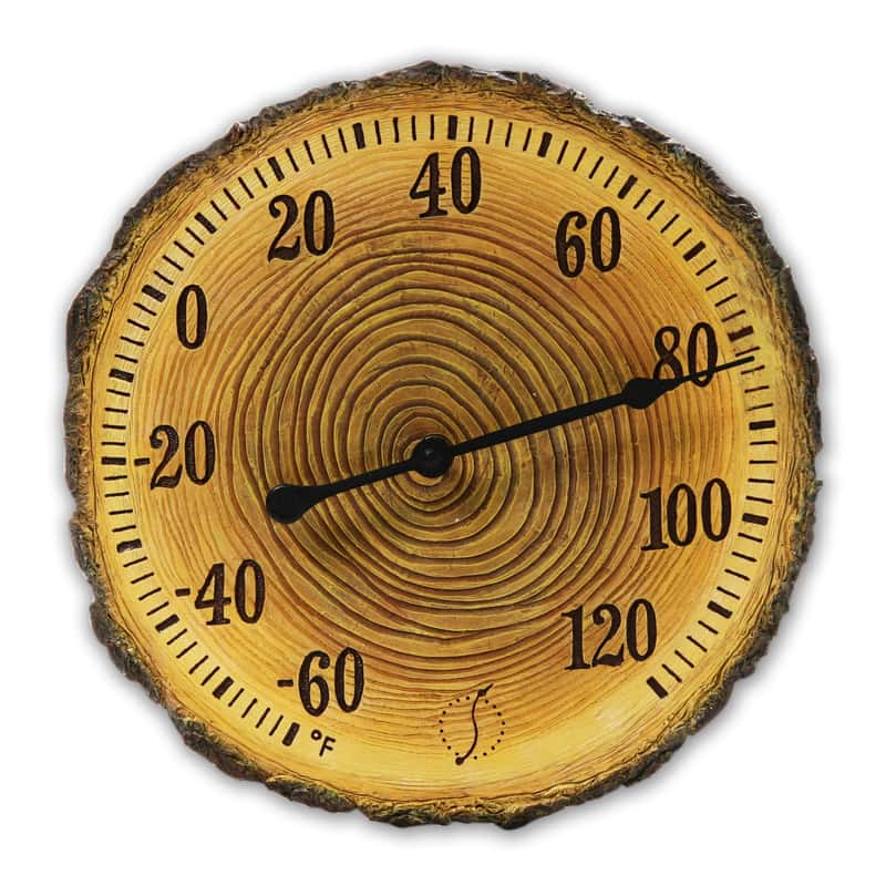 Taylor Springfield Thermometer Plastic Brown 12 In.