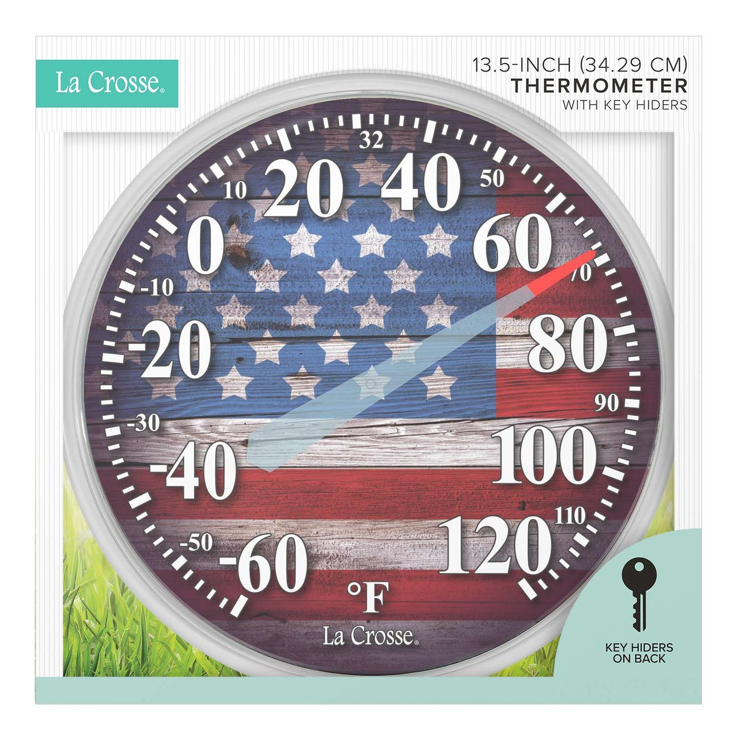 La Crosse Technology Flag Dial Thermometer Plastic Multicolored 11.88 In.