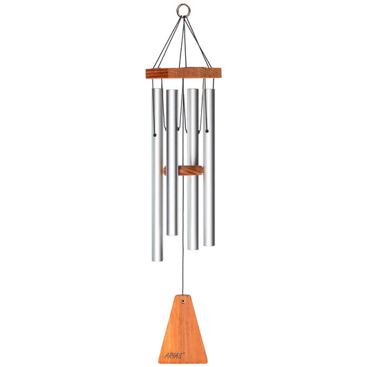  Wind River Arias Silver Aluminum/Wood 27 In. Wind Chime