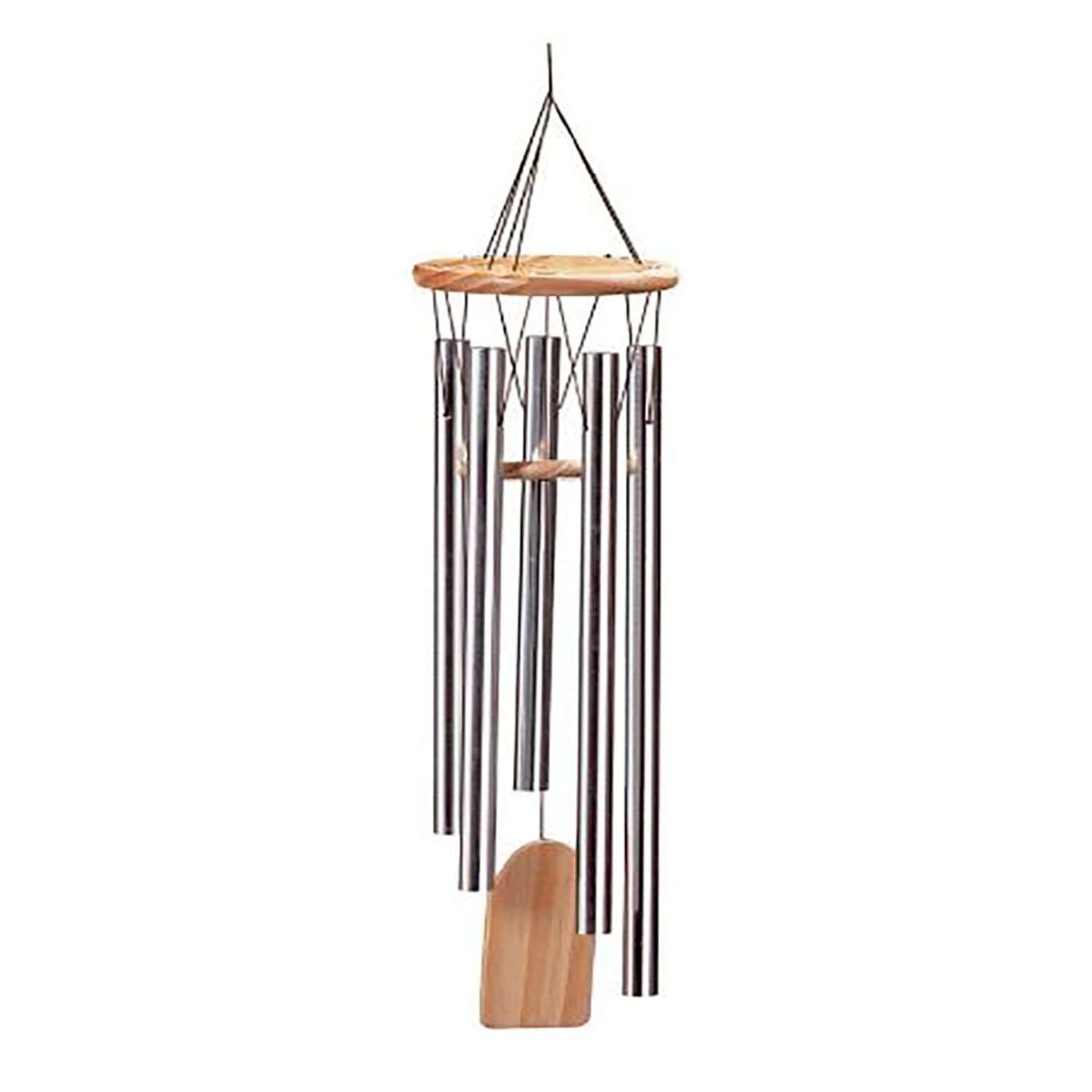  Summerfield Terrace Brown/Silver Aluminum/Wood 24 In. Resonant Wind Chime