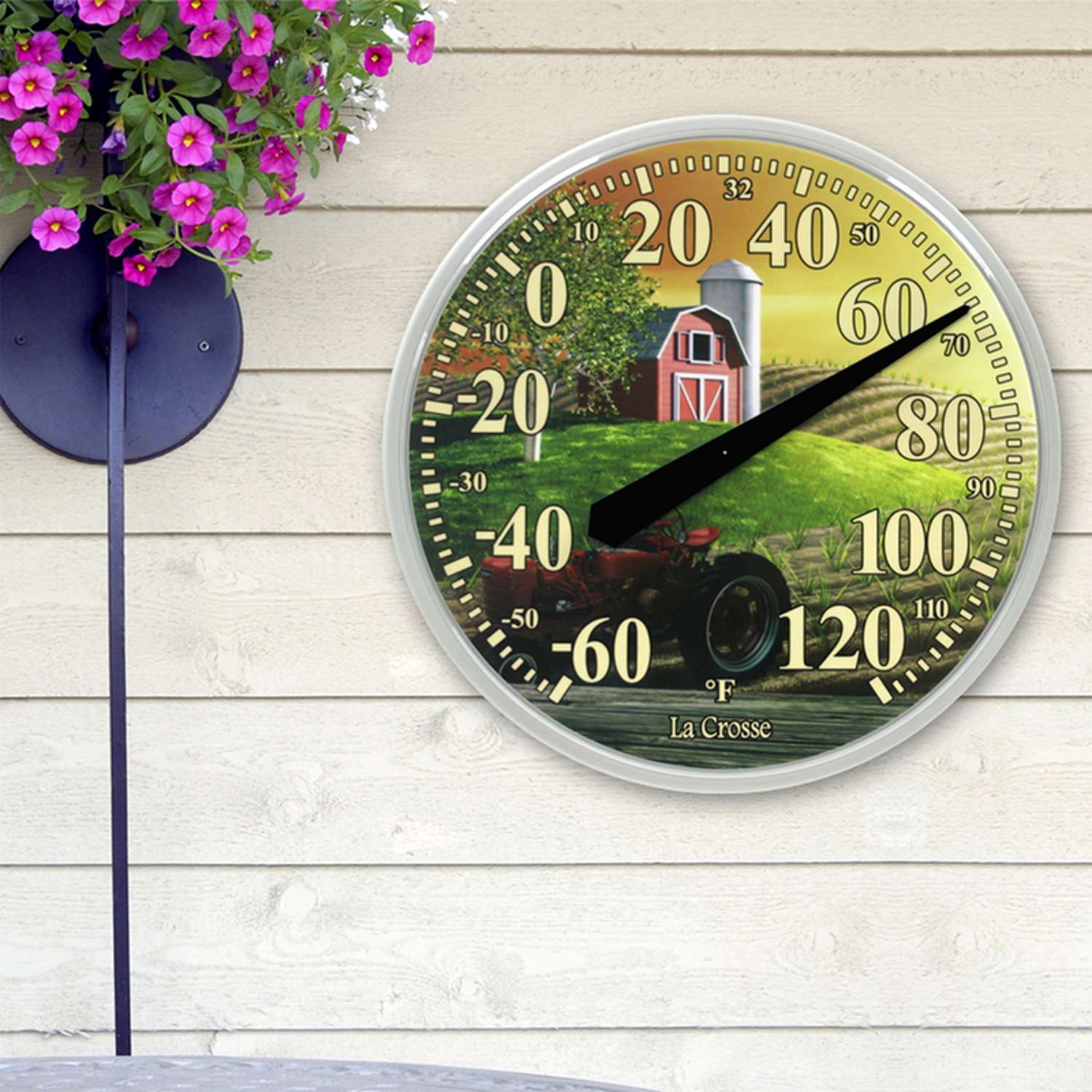  La Crosse Technology Farm Thermometer Plastic Multicolored 11.88 In.