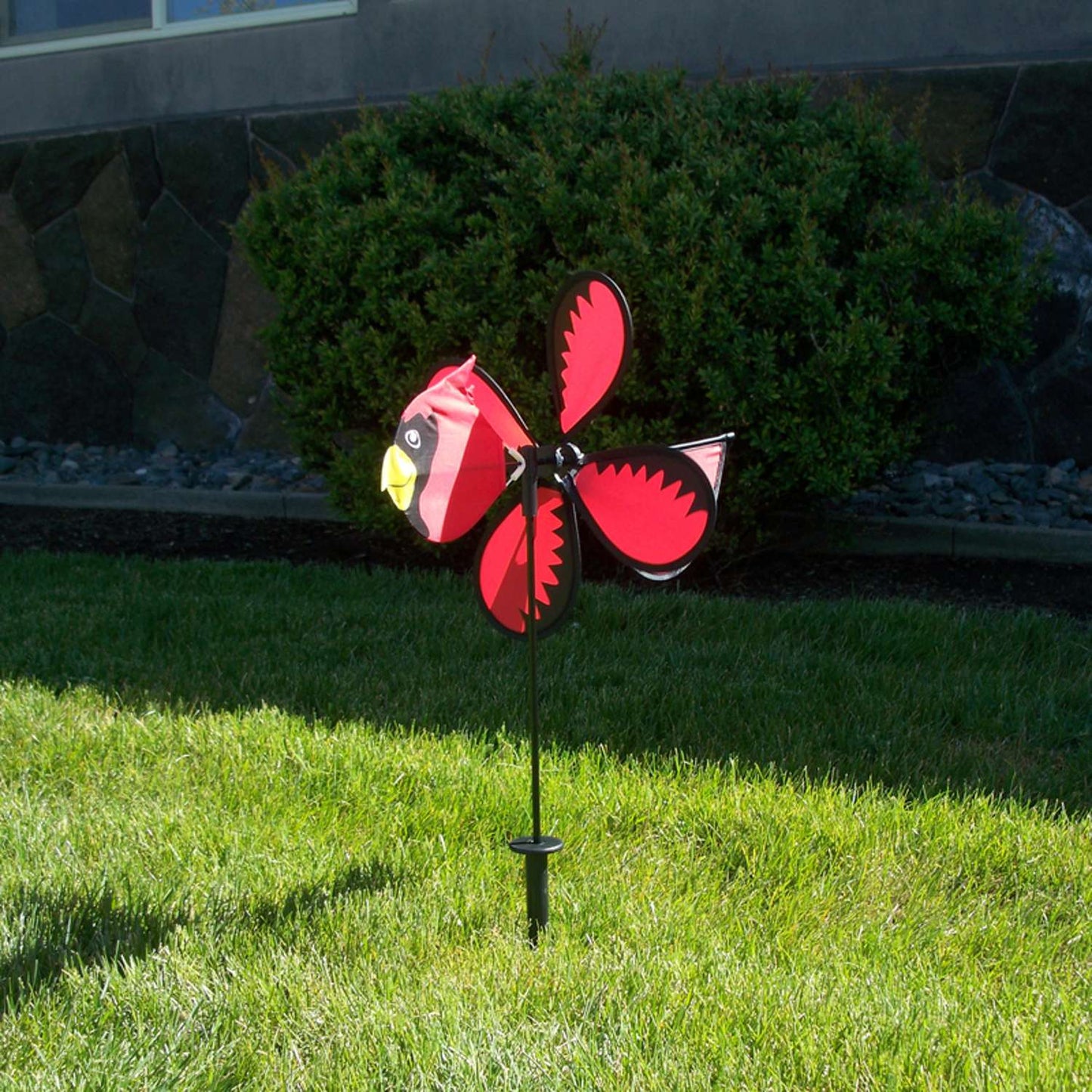  In The Breeze Multicolored Nylon 23 In. H Cardinal Garden Stake Spinner