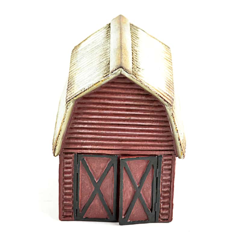  Touch Of Nature Resin Multi-color 4.25 In. Red Barn Statue