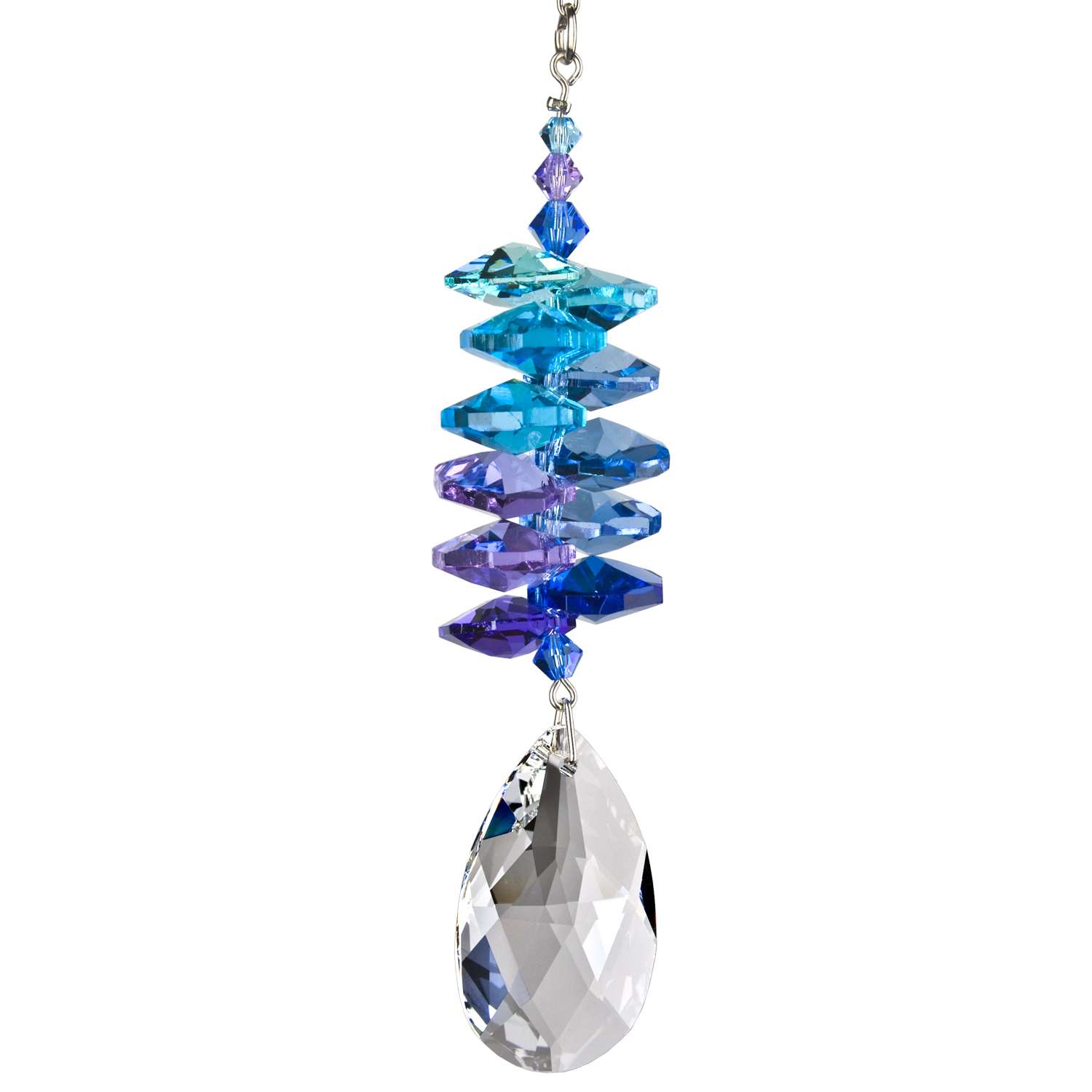  Woodstock Chimes Multi-color Crystal 4 In. Almond Wind Chime