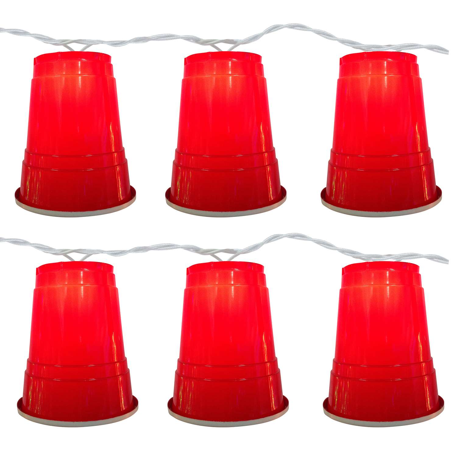  Brite Star Incandescent Party Cup String Light Set Red 10 Lights