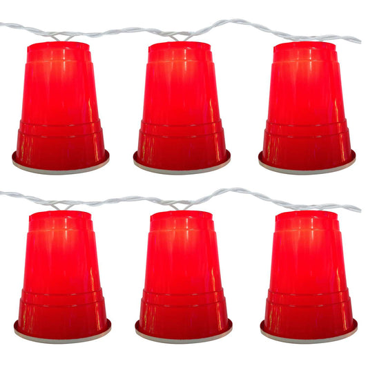  Brite Star Incandescent Party Cup String Light Set Red 10 Lights