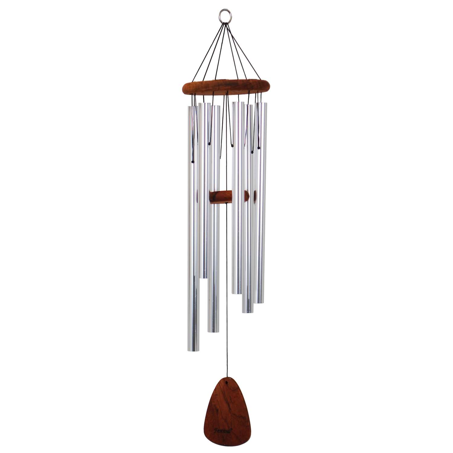  Festival Silver Aluminum/Wood 36 In. Wind Chime
