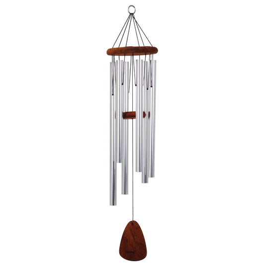  Festival Silver Aluminum/Wood 36 In. Wind Chime