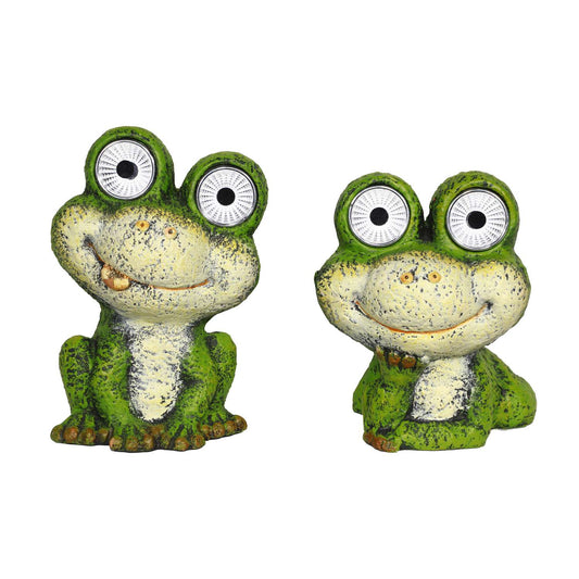  Alpine Ceramic Multi-color Frog Garden Statue