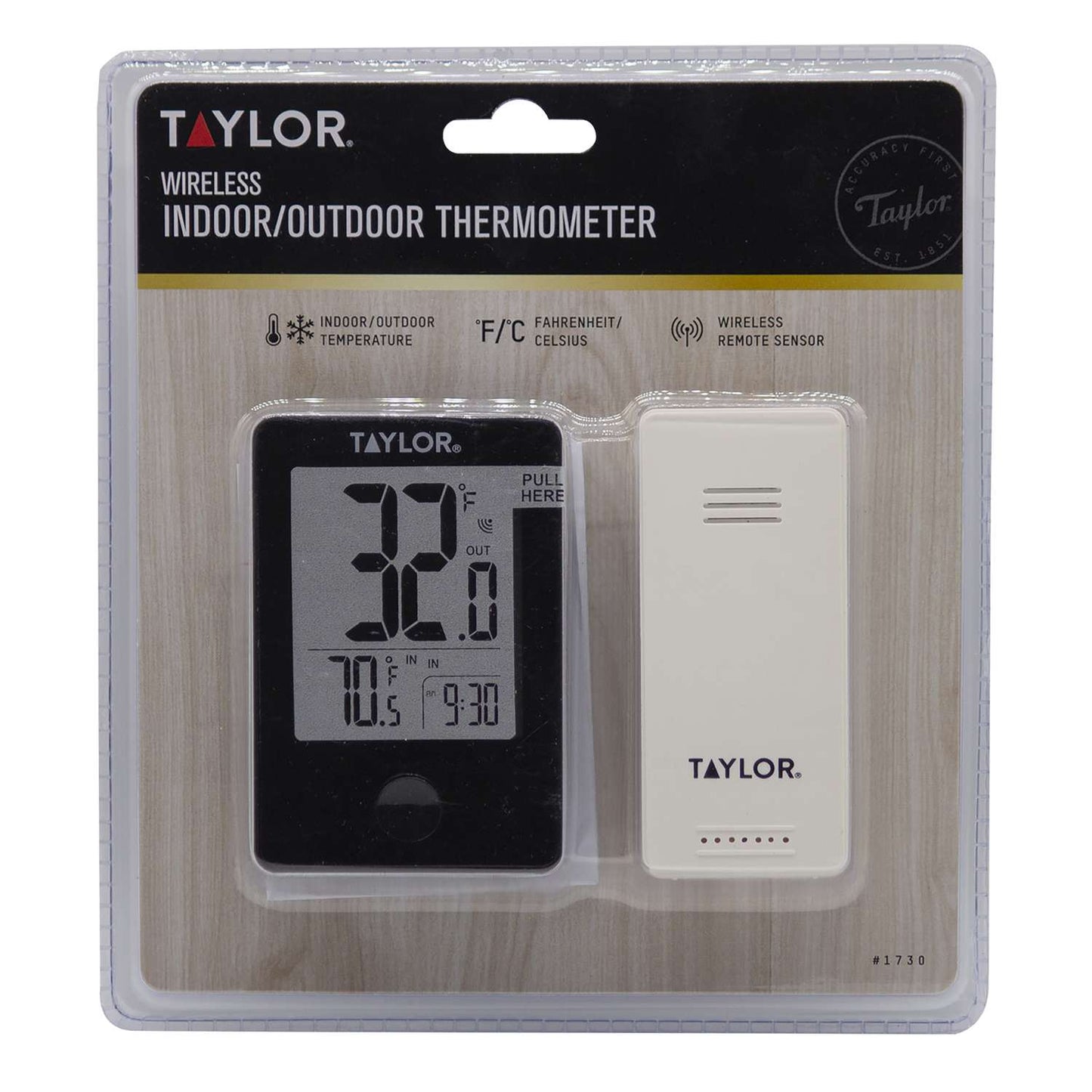  Taylor Digital Thermometer Plastic Black 7.68 In.