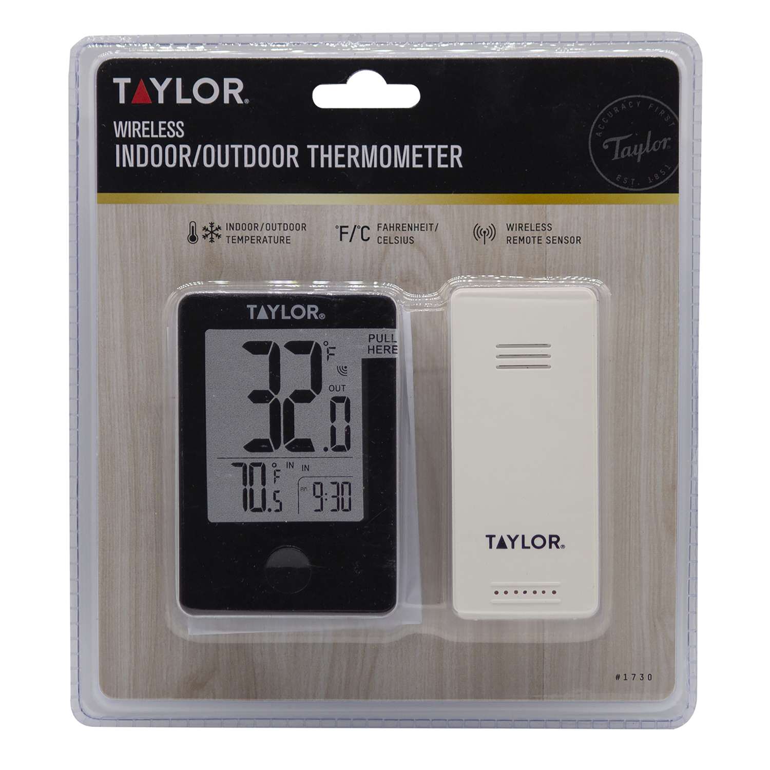  Taylor Digital Thermometer Plastic Black 7.68 In.