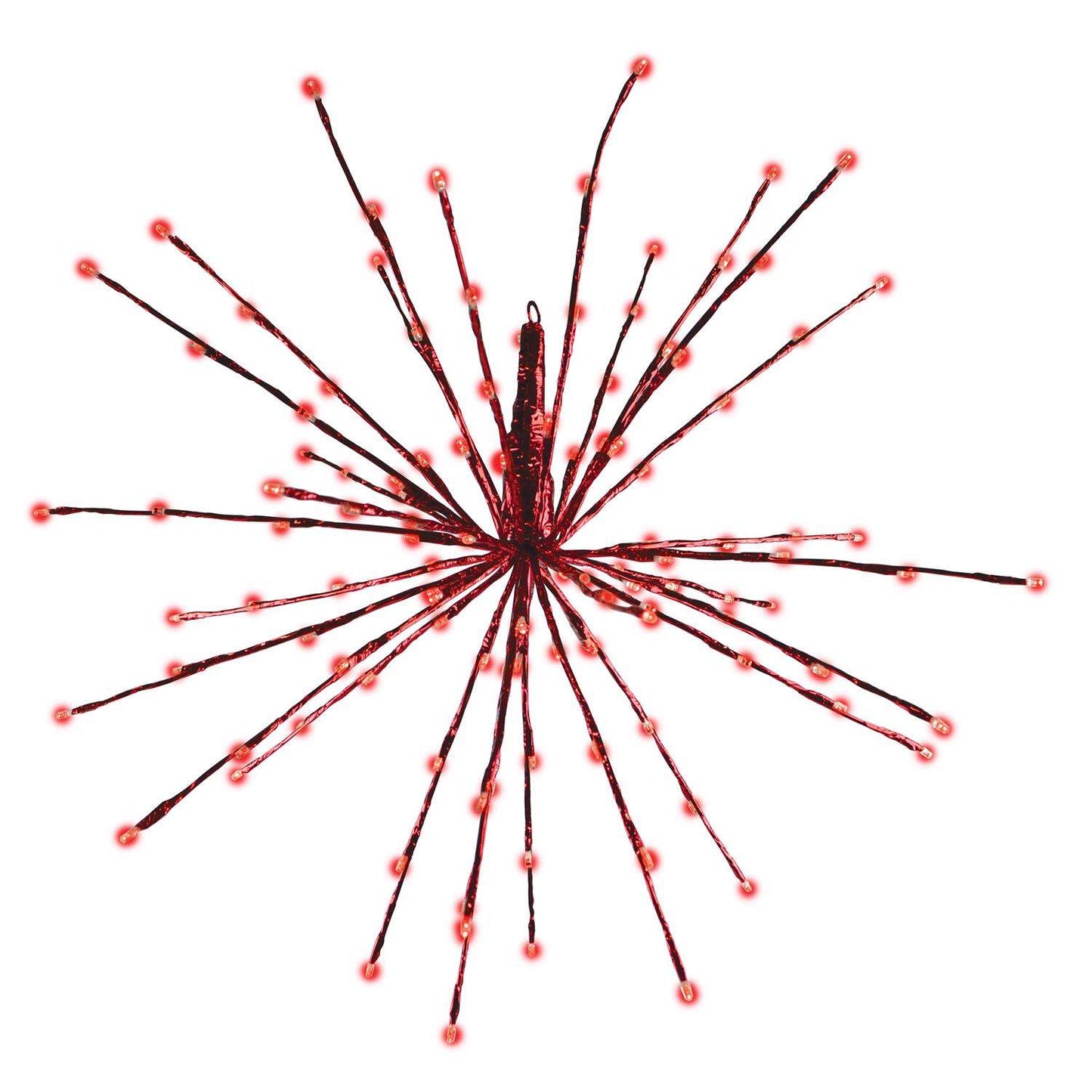  Holiday Bright Lights LED Sphere Light Red 24 In. 128 Lights