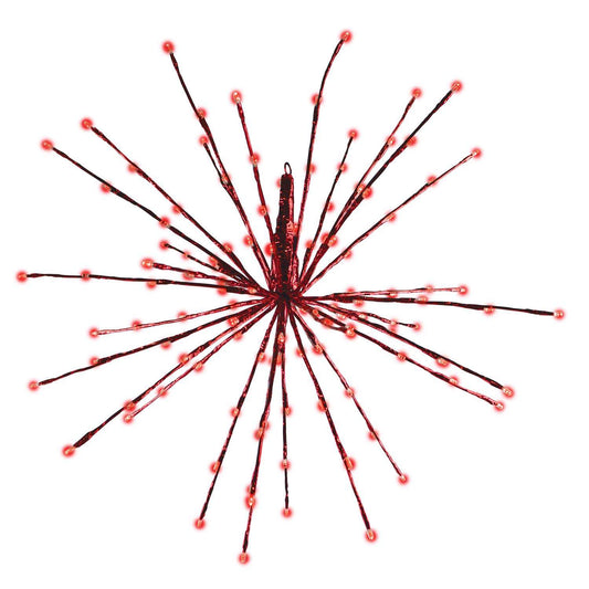  Holiday Bright Lights LED Sphere Light Red 24 In. 128 Lights