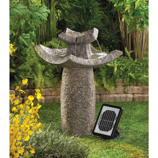  Cascading Fountains Modern Temple Resin/Stone Powder/Sand Gray Outdoor Fountain