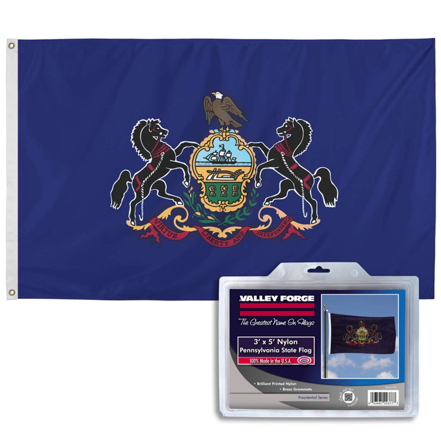  Valley Forge Pennsylvania State Flag 36 In. H X 60 In. W