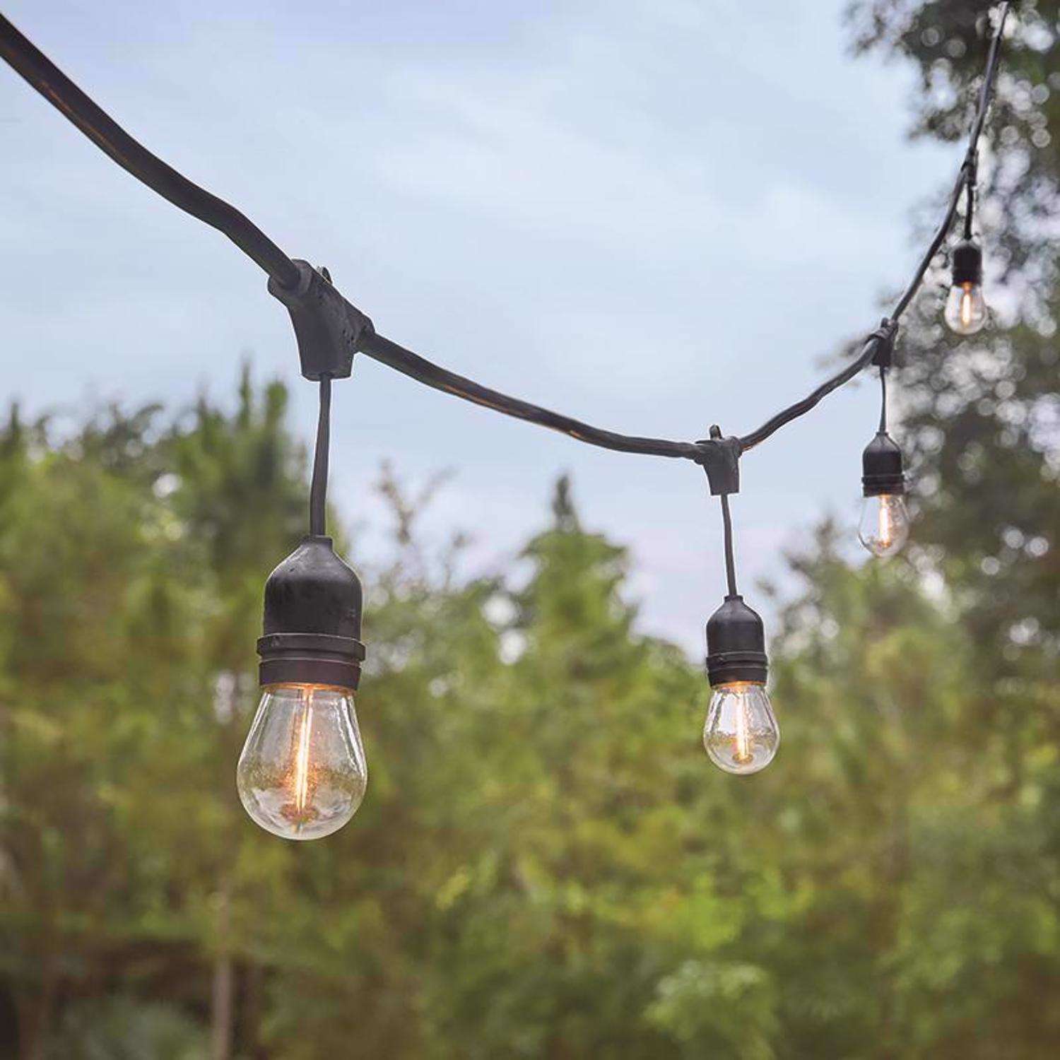  Feit String Lights LED Flame Bulb String Lights Amber 12 Ft. 6 Lights