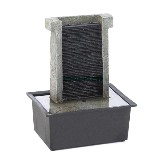  Zingz & Thingz Polyresin Gray 10.5 In. H Stoney Fall Table Top Fountain