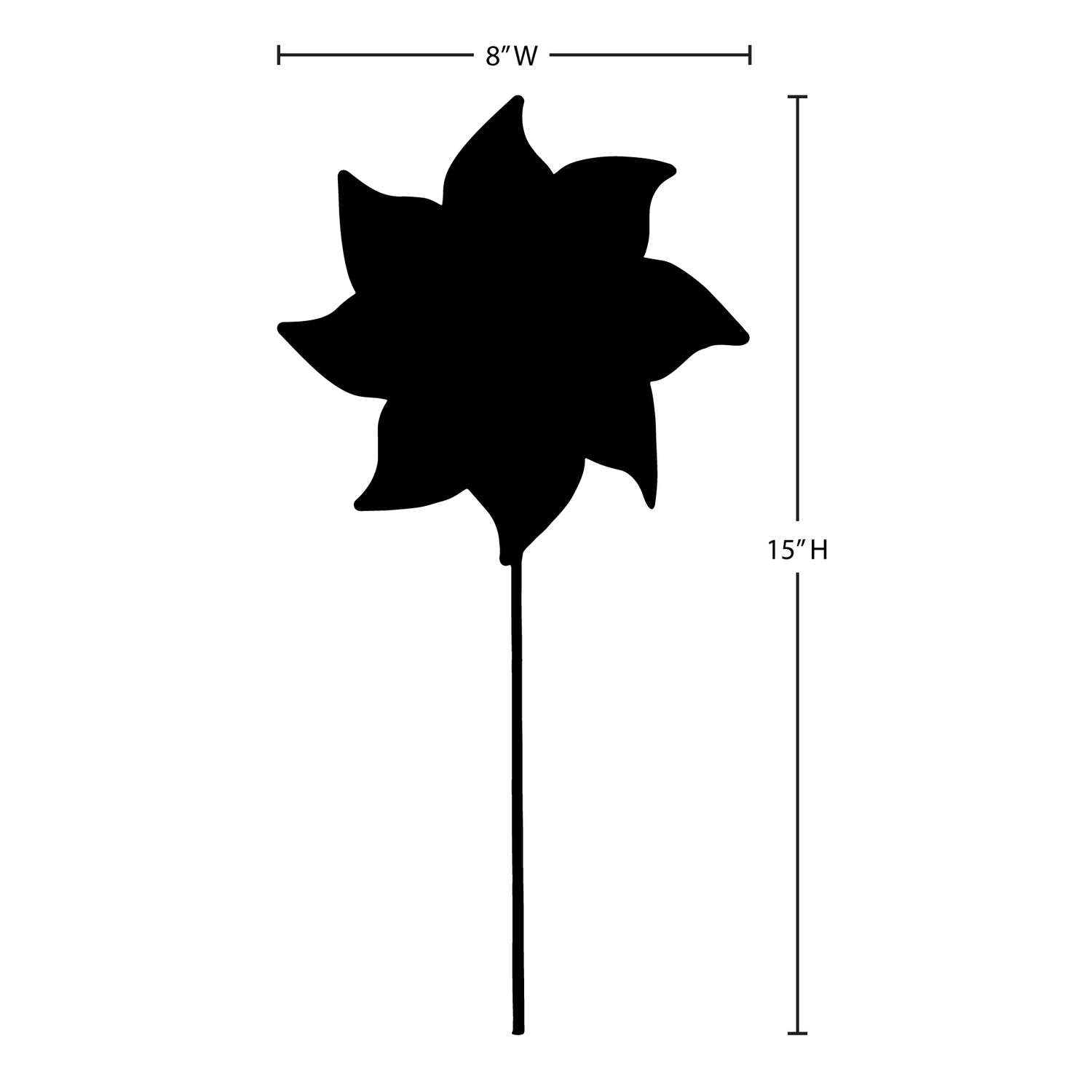 In The Breeze Multicolored Mylar 16 In. H Patriotic Garden Stake Spinner