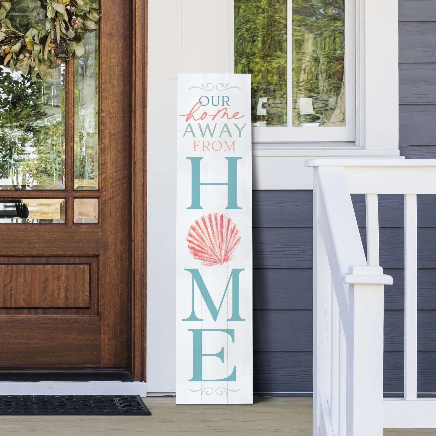  P. Graham Dunn Multicolored Wood 47 In. H Our Home Away From Home Porch Sign