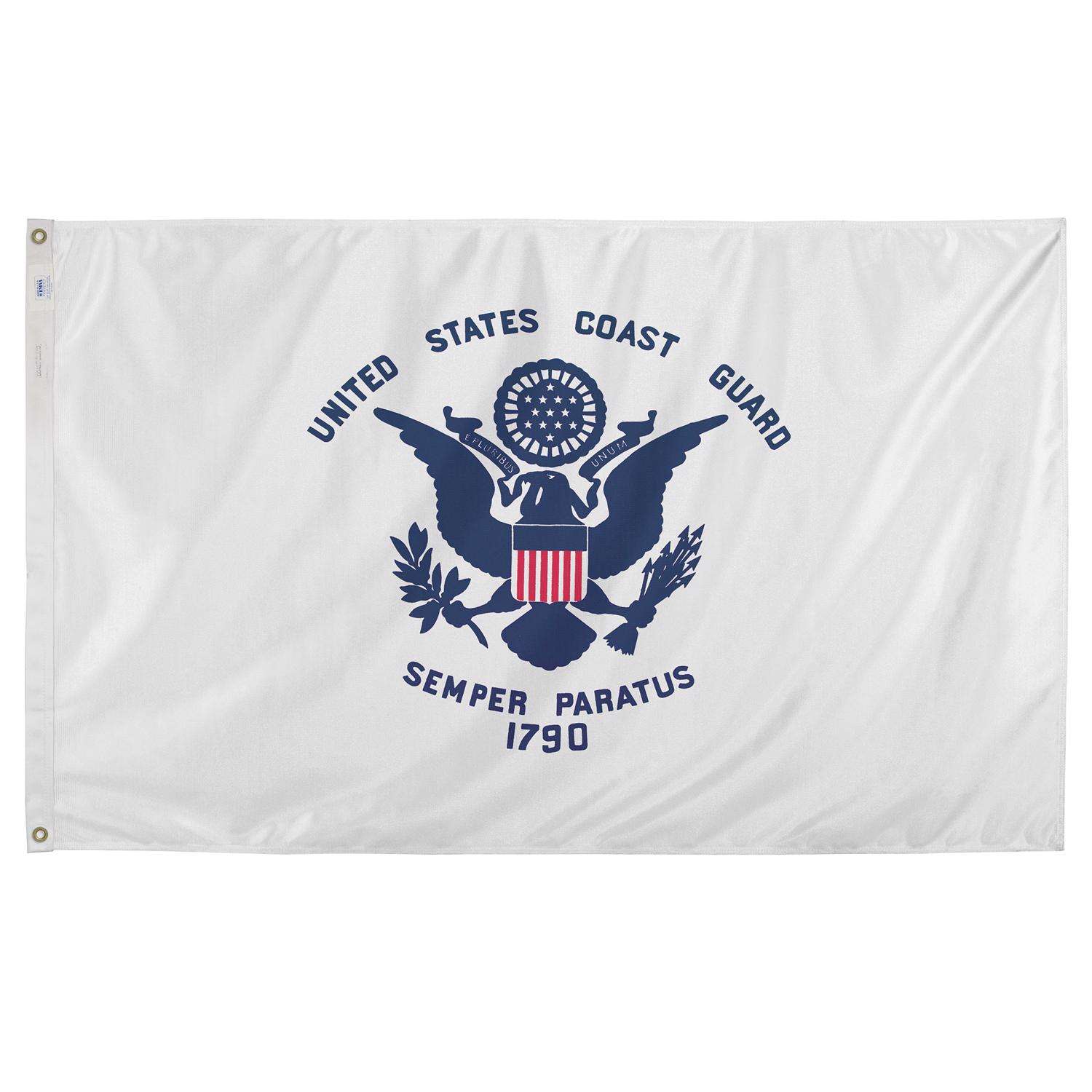  Valley Forge Coast Guard Military Flag 3 Ft. W X 5 Ft. L