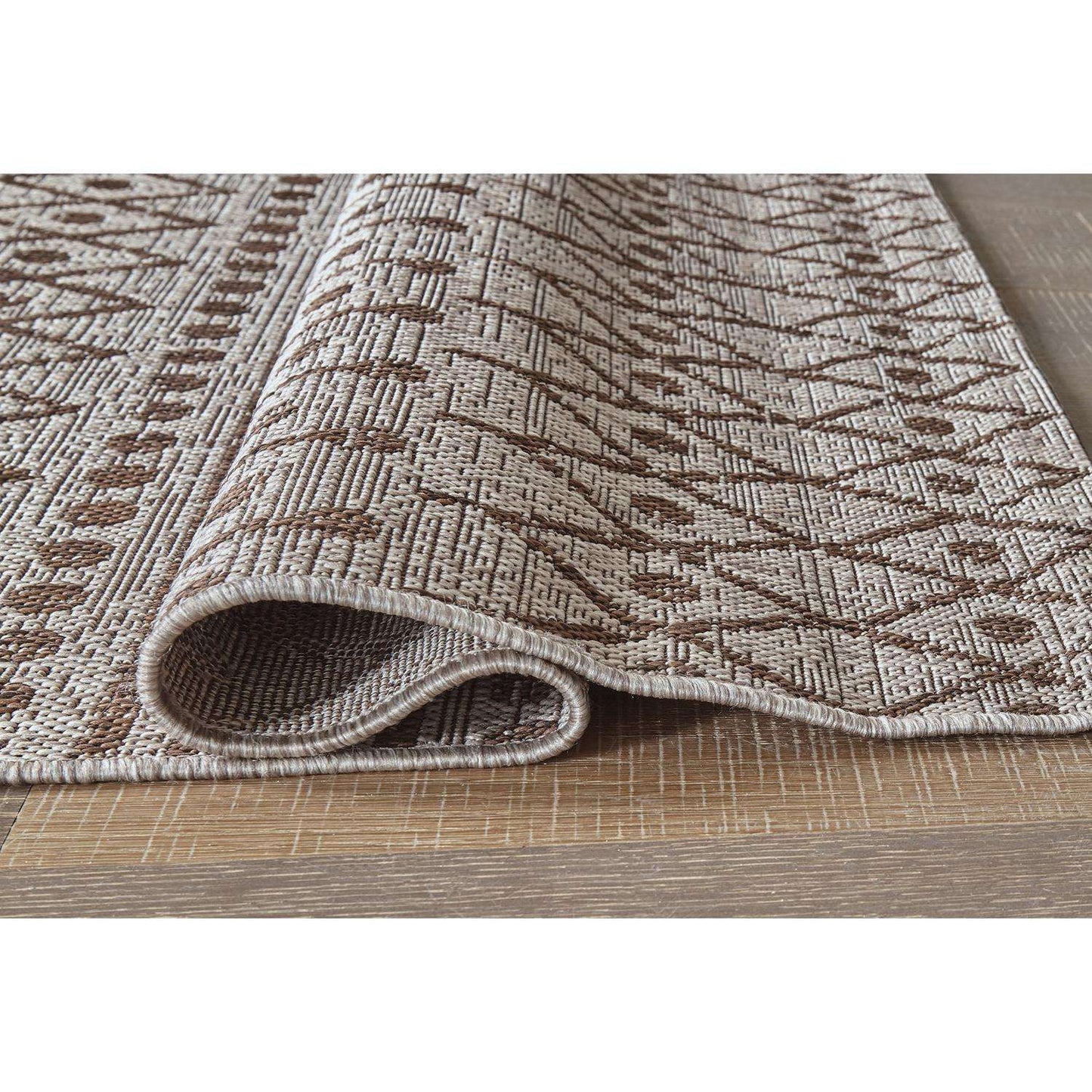  Signature Design By Ashley Dubot 122 In. L Multicolored Geometric Polypropylene Rug