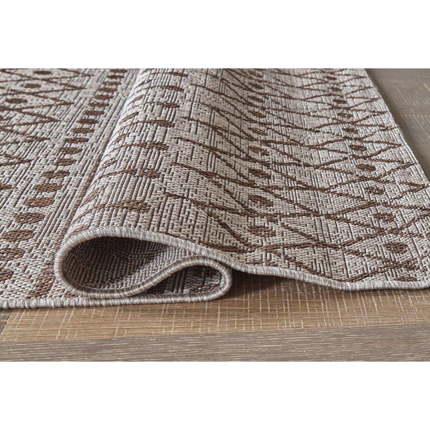  Signature Design By Ashley Dubot 122 In. L Multicolored Geometric Polypropylene Rug