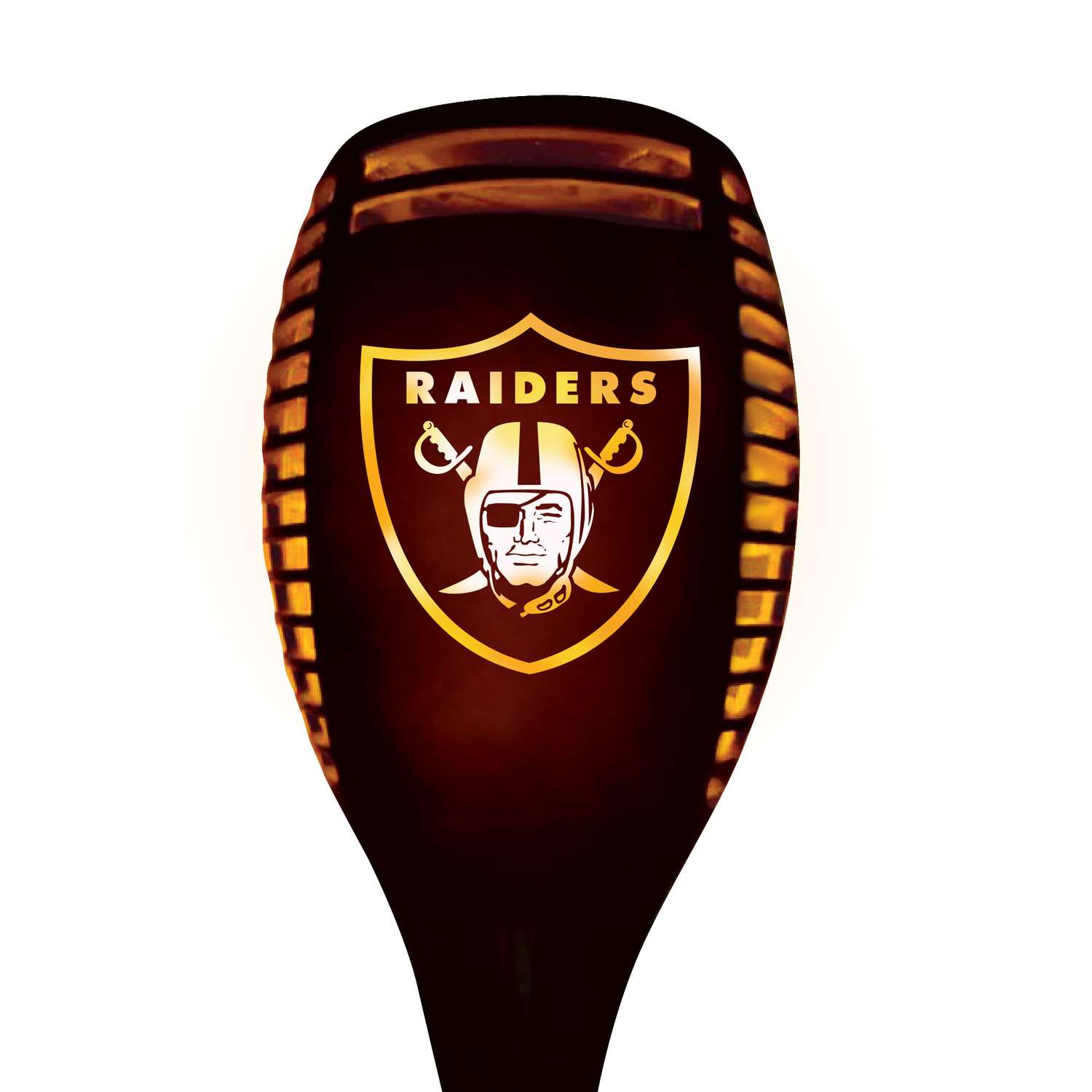  Sporticulture NFL 36 In. Solar Power Plastic Las Vegas Raiders Solar Torch Brown