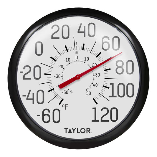  Taylor Decorative Dial Thermometer Plastic White 13.25 In.