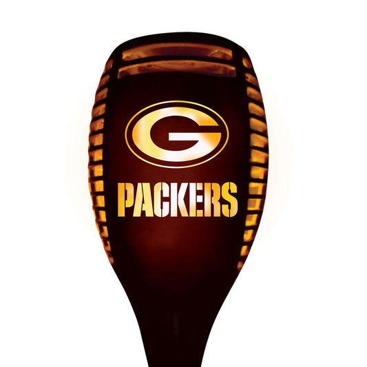  Sporticulture NFL 36 In. Solar Power Plastic Green Bay Packers Solar Torch Brown