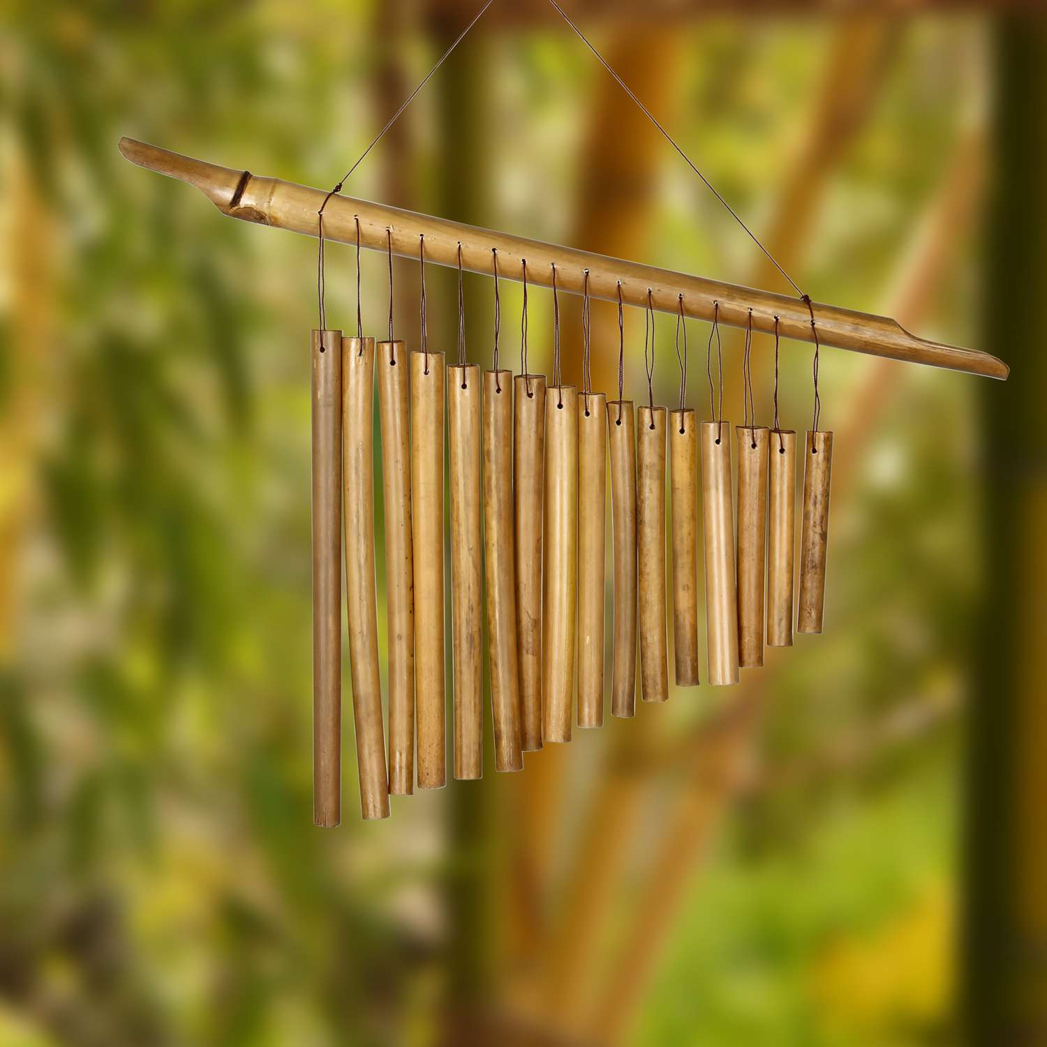  Woodstock Chimes Asli Arts Brown Bamboo 30 In. Harp Wind Chime
