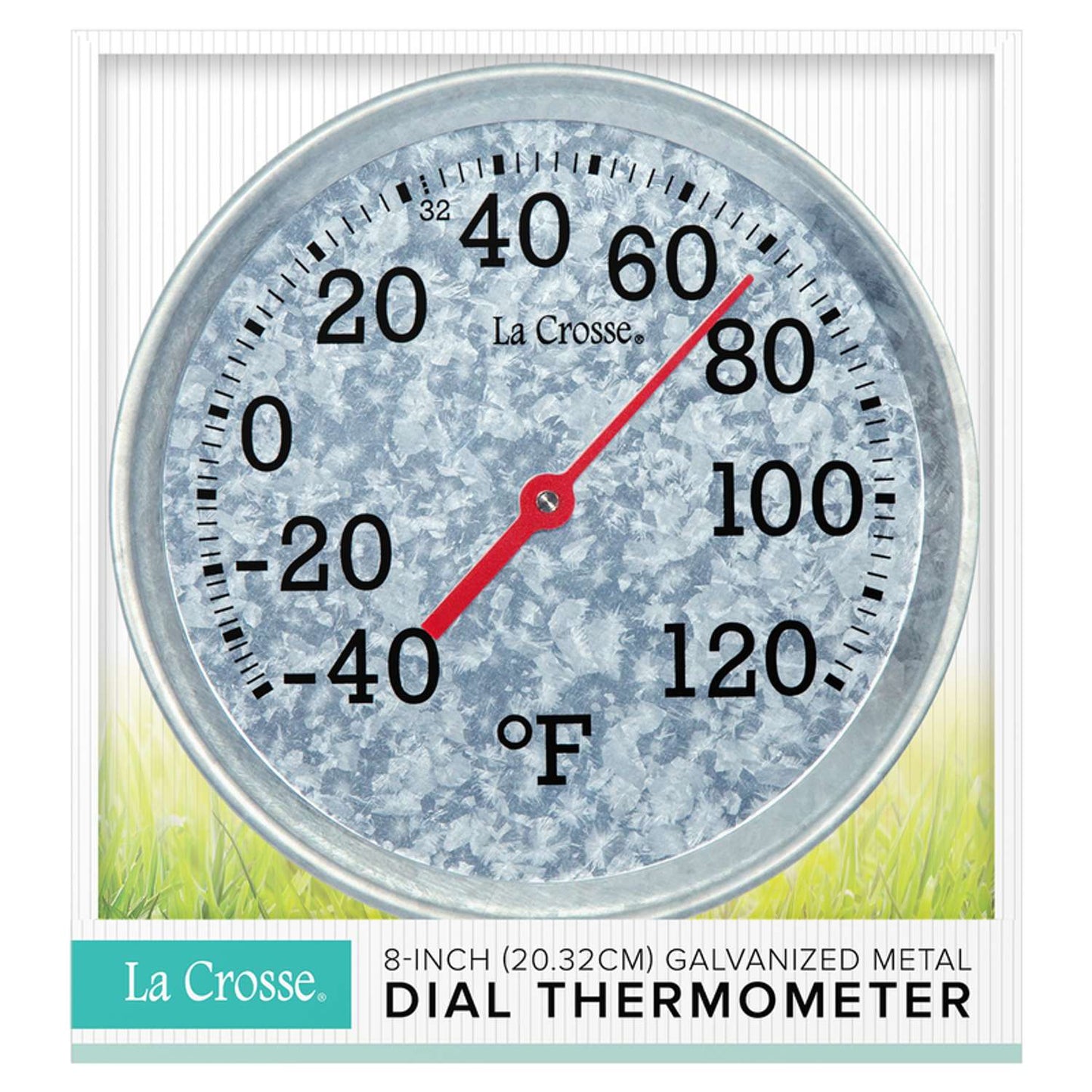  La Crosse Technology Thermometer Galvanized Metal Silver 7 In.